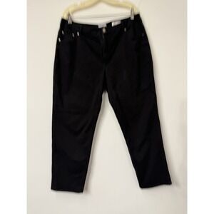 Just My JMS Women's 20 W Black Stretch Classic Fit Twill Jeans Straight Leg Pant
